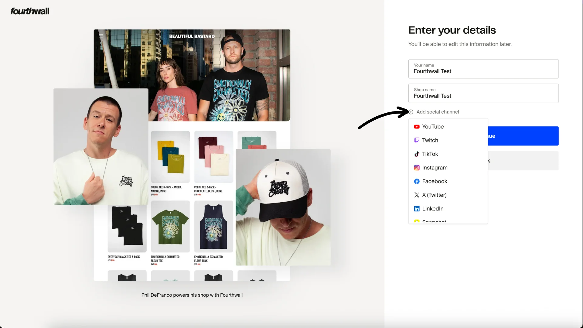 Add social channels