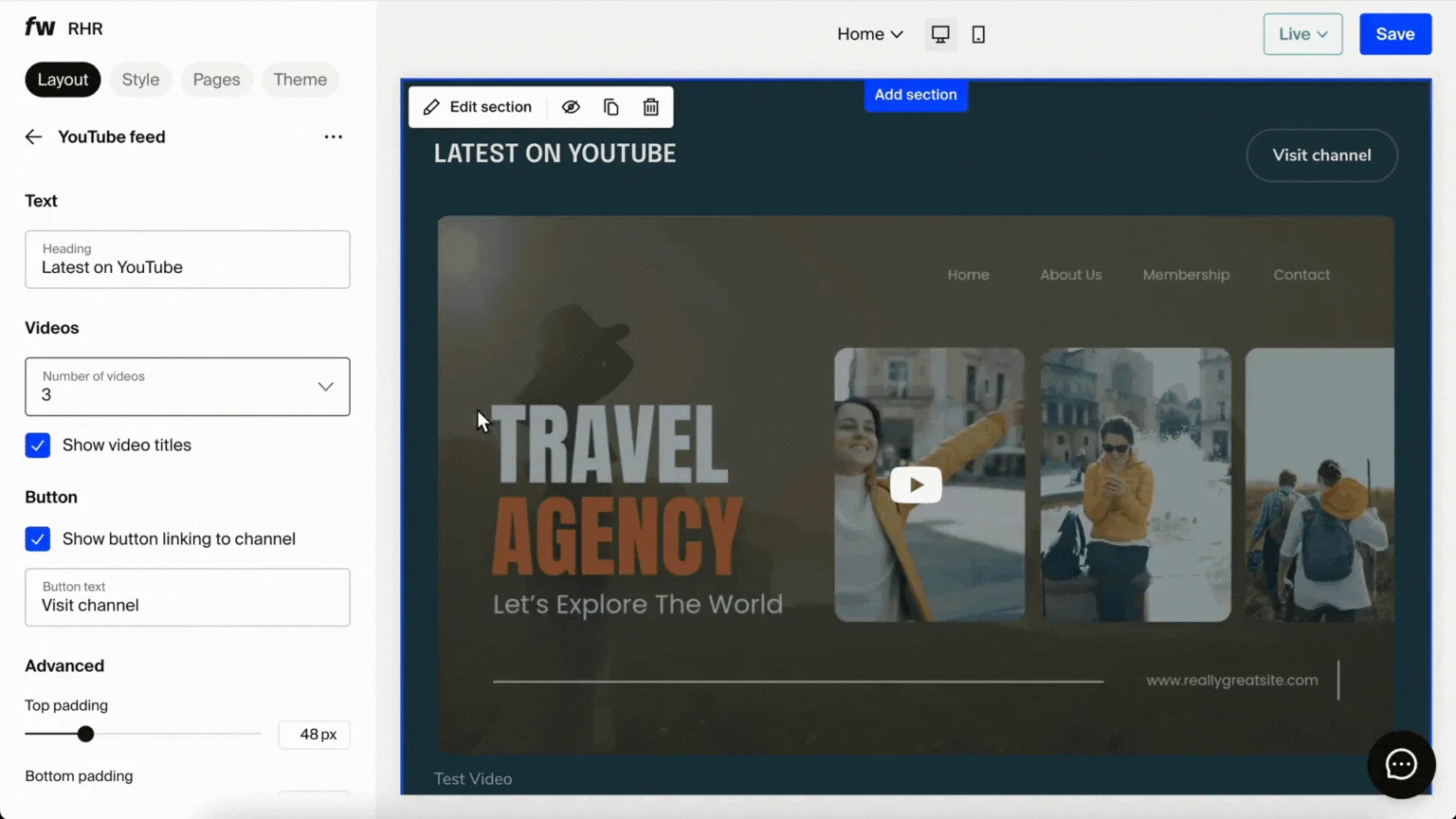 Customize YT feed